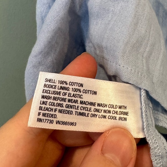 CAT & JACK sky blue dress with smocking - Picture 6 of 8